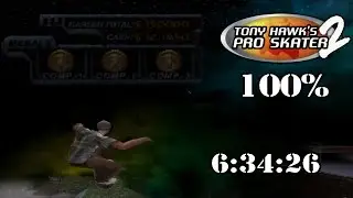 Tony Hawk's Pro Skater 2 100% Speedrun in 6:34:26 [WR 3/20/22]