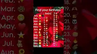 Find your birthday twin!! ❤️