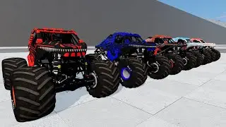 Epic High Speed Monster Truck Jumps & Crashes #102 BeamNG.Drive