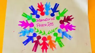 DIY International Peace Day Poster | school project | easy to make |@Rashifyart 