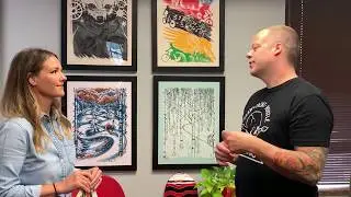 Mural Installation At Adam Turman's Studio