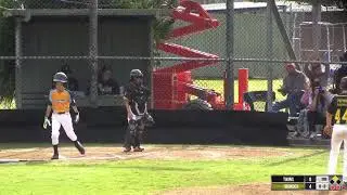 Eli Gray hits first homer of the 2025 Australian Little League Invitational tournament