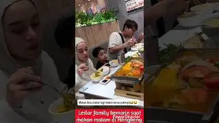 Leslar family kemarin makan di restauran Malaysia di Hongkong #lestikejora #rizkybillar #leslar
