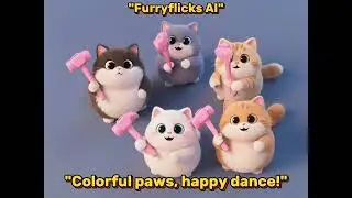 &ldquo;5 Colorful Cats Do the Cutest Happy Dance Ever! 🐾💃✨ #Shorts&rdquo;