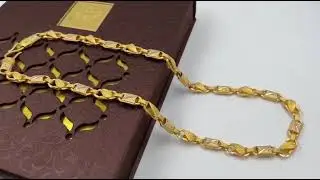 1 GRAM GOLD PAN WITH KOYLI CHAIN FOR MEN DESIGN A-664