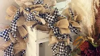 DIY 5 ft Buffalo Plaid Burlap Garland