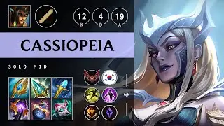 Cassiopeia Mid vs Corki: Killing spree - KR Grandmaster Patch 25.S1.2