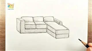 comment dessiner un canap&eacute; d'angle en perspective