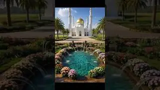 🛠️ Restoring the Pool at a Beautiful Mosque 🕌 | Calm & Spiritual View ✨#short#adindapuzzle#islamic