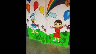 wall art in school  #wallart #illustration with artist Nandhu. kpm