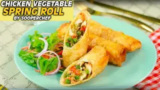 Chicken Vegetable Spring Rolls Recipe By SooperChef