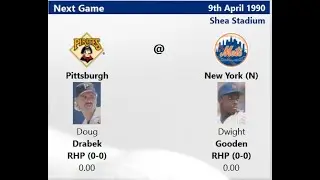 1990 Opening Day: Pirates at Mets (PC Replay Baseball)