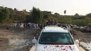 Pir Mujtaba Farooq Gul Badshah visit kallarsayedan for inauguration ob Bridge & Road