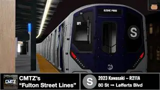 CMTZ's Fulton St Lines | R211A (S) Shuttle Train Drive | 80th Street &rarr; Lefferts Blvd