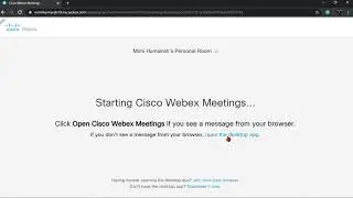 Webex Tutorial Video
