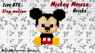 Live BTS Stop motion building MICKEY MOUSE bricks ✨