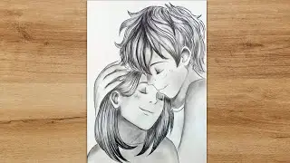 Learn to Draw a Couple Easy with Pencil |  Drawing Tutorial Step by Step