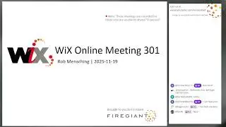 WiX Online Meeting 301