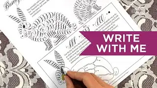 Make a Calligraphy Bunny With Me! (Real Time Pointed Pen Calligraphy Video With Free Worksheet)