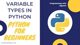Variable Types in Python | Learn Python | Python for Beginners