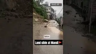 Danger Land slide at Mandi Himachal Pradesh land slides#viral#trending#landslide#viralshorts