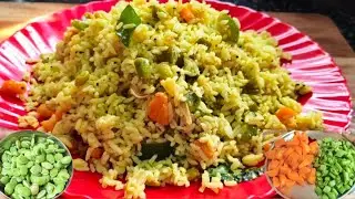 Tharakari Chitranna Recipe | Vegetable Lemon Rice | spicy, tangy and colourful rice recipe