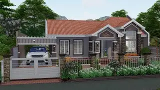 Small Contemporary House/3 Bed Room|10mx12m|96sq mtr Living Area with Backyard Patio