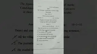 3rd sem English AECC Vidyasagar University question paper 2024 #exam #viral #study #shorts #history