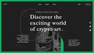 Crypto Art Website UI Design in Adobe XD.