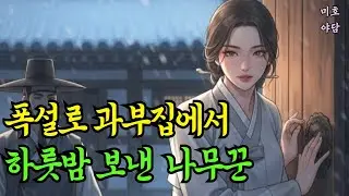 폭설로 과부집에서 하룻밤 함께한 바보 노총각 나무꾼 (야담/민담/전설/설화/옛이야기)