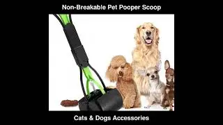 Non Breakable Pet Pooper Scooper Long Handle High Strength Material | Cats & Dogs Accessories