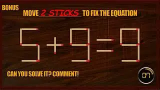 Matchstick Puzzle | Matchstick Logic Puzzles | Matchstick Tricks#BrainGames #MatchstickChallenge