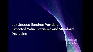 CRV - Expected Value, Variance and Standard Deviation