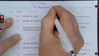 Algebra 1 Slope Intercept form and Horizontal and Vertical (Linear 2)