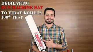 Virat Kohli | Dedicating this MRF bat to his 100th Test in Mohali #viratkohli #100thtestmatch