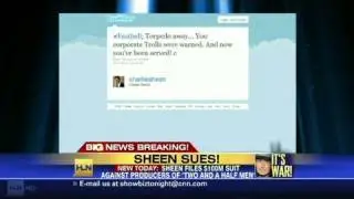 HLN:  Sheen tweets minutes after filing suit
