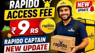 Rapido Access Fee 9 rs | Rapido Captain New Update | Rapido Parcel Delivery | #rapido #rapidofood 