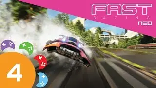 Let's Play Fast Racing Neo - Part 4 - Neon Cup | Local Multiplayer Gameplay [Friendly Fire]