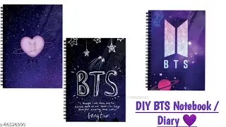 How to make Journal Diary at Home 🌟 DIY BTS Diary 💜 #craftersworld #journal #diycraft