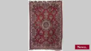 Antique Persian style red, beige and gold wool rug carpet