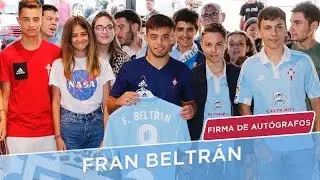 Primer encuentro de Fran Beltr&aacute;n con la afici&oacute;n celeste