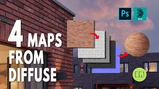 🍒 How to Turn Diffuse Texture into 4 Amazing Maps in Photoshop quick tip