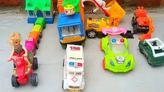 Gadi wala cartoon l JCB helicopter police van ambulance l toys video 