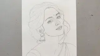 Beautiful girl drawing tutorial. Requested video. How to draw face. girl drawing