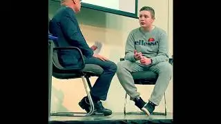 14 year old Finlee Brackstone talking Dr Tony Lloyd about his life with ADHD