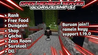 OPEN MEMBER REALMS MCPE 1.19.0! , |I Glorius Smp S1 I|