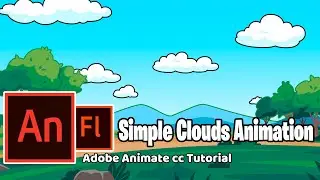 Clouds Animation for Beginners | Adobe Animate CC Tutorial | 2D Cloud Animation Tutorial