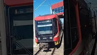 Calgary Transit Siemens Series 9 S200 as Blue Line to 69th Street Station arriving Marlborough Stn