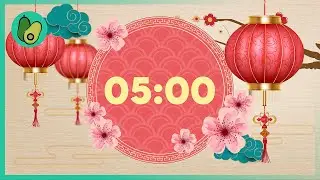 5 Minute Countdown Timer - Chinese New Year / Lunar New Year Edition 🧨️🏮 with Festive Music (4K UHD)