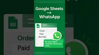 Automate WhatsApp Follow-Ups with Google Sheet #automation #ecommerce #googlesheets #tamil #whatsapp